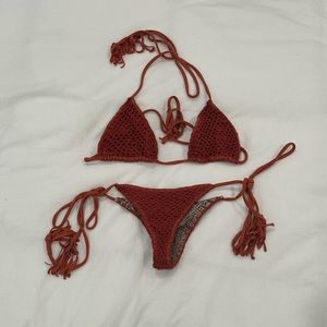 Acacia Swimwear string bikini: Size Small bottoms and size large top